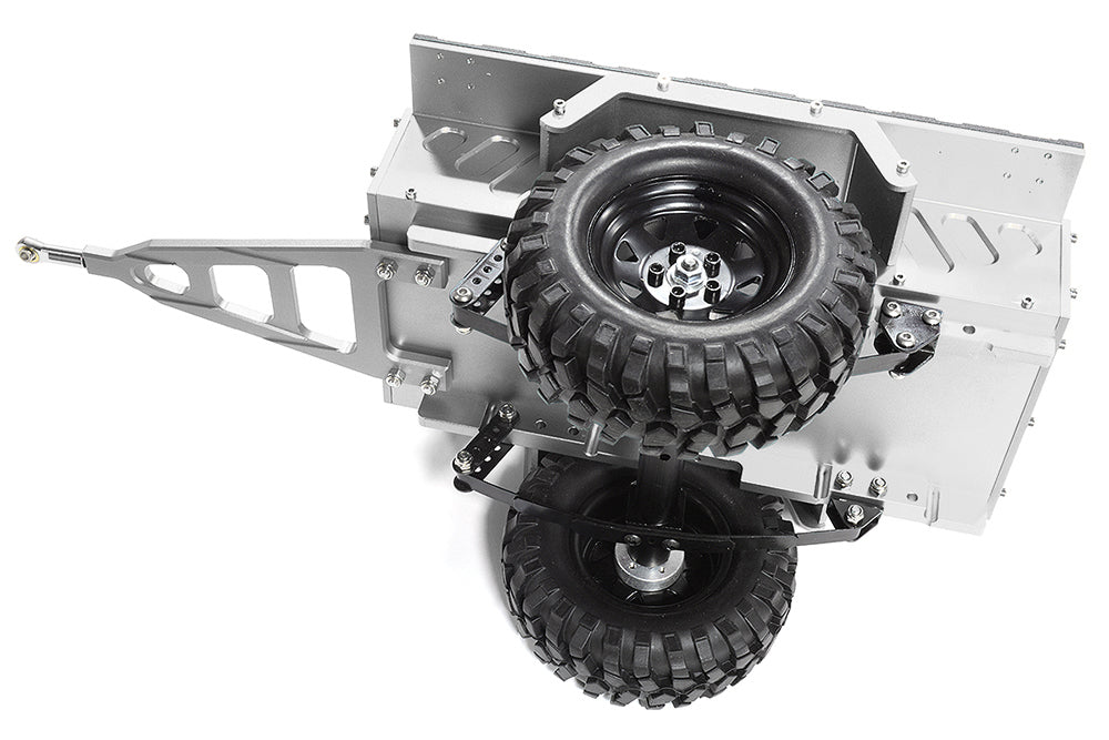 Realistic Leaf Spring 1/10 Size Utility Box Trailer for Scale Crawler Truck