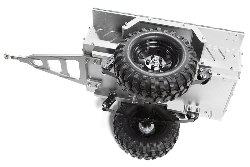 Realistic Leaf Spring 1/10 Size Utility Box Trailer for Scale Crawler Truck