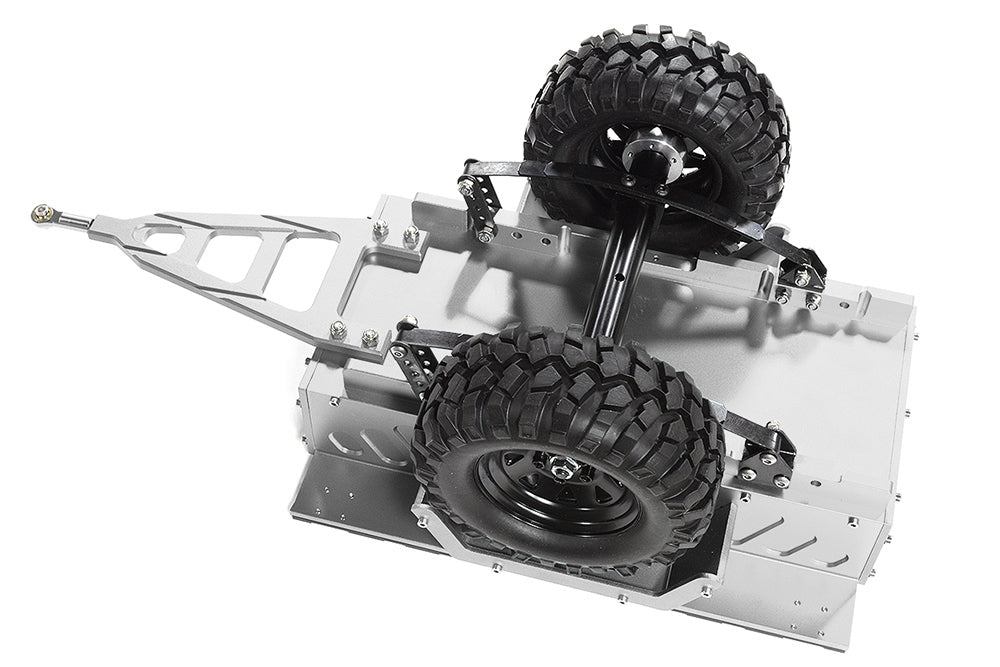Realistic Leaf Spring 1/10 Size Utility Box Trailer for Scale Crawler Truck