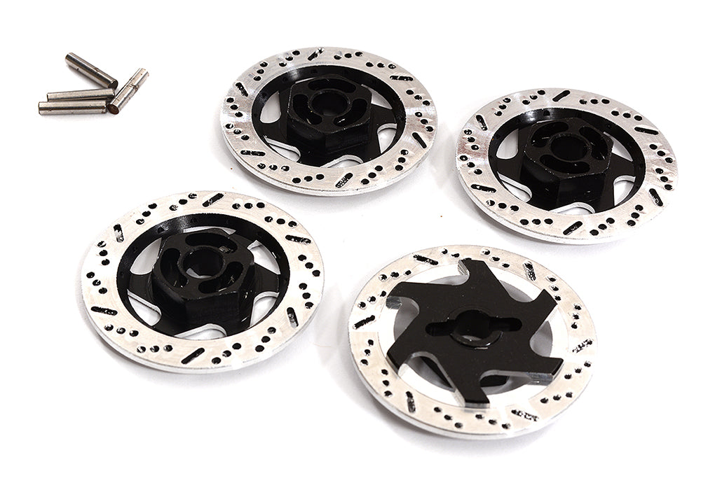 Realistic Alloy Machined Brake 12mm Hex Hub Set for 1/10 Scale On-Road