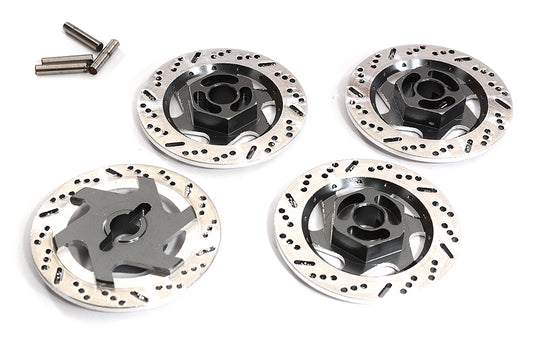 Realistic Alloy Machined Brake 12mm Hex Hub Set for 1/10 Scale On-Road