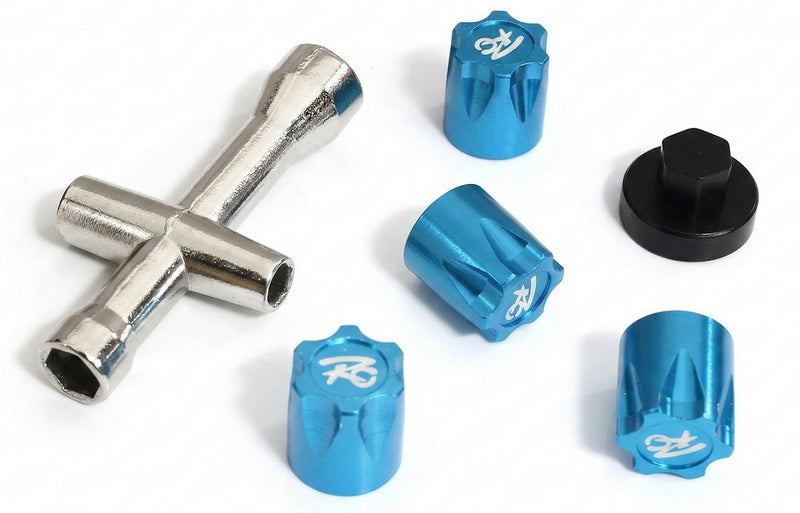 Realistic Billet Machined M4 Size Wheel Nut for 1/10 Scale w/ Wrench