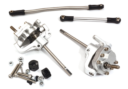 Alloy Machined Front Portal Axle Conversion for Axial 1/10 SCX10 II