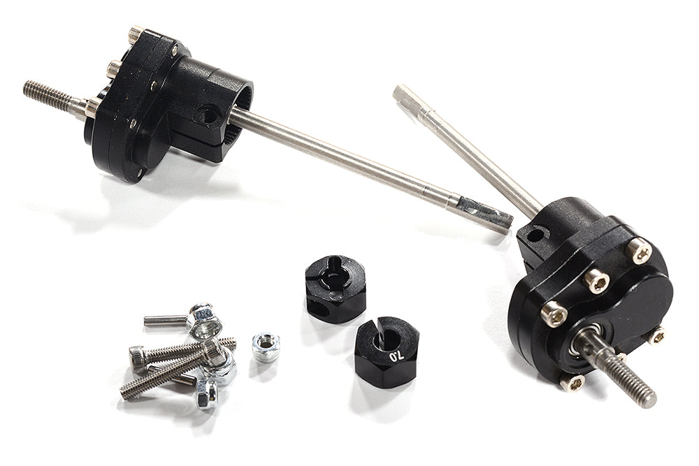 Alloy Machined Rear Portal Axle Conversion for Axial 1/10 SCX10 II