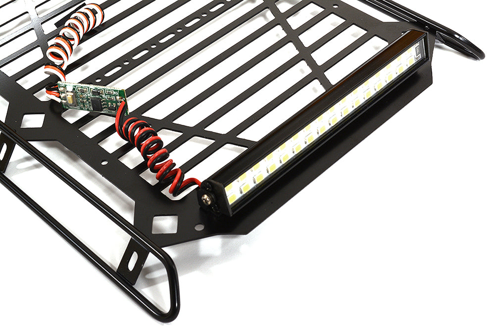Roof Top Luggage Tray 255x172x30mm w/ LED Light Bar for Axial SCX10 III
