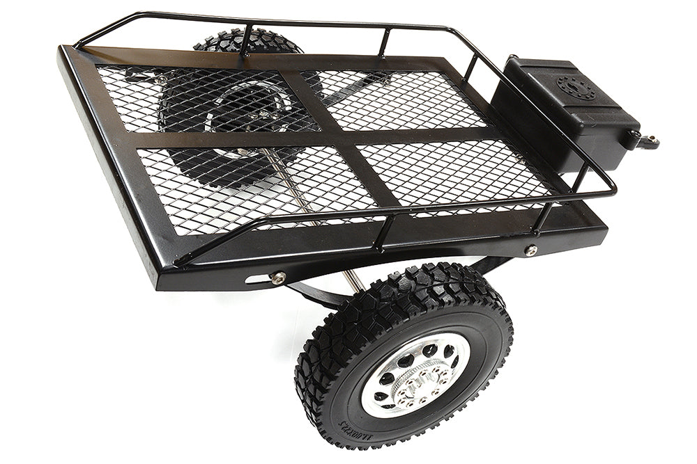 Realistic Leaf Spring 1/10 Size Low Side Trailer 300x205x113mm for Scale Crawler