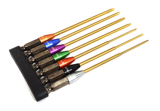 QuickPit 7 Sizes, 1/4in Adapter Allen Hex Tips (0.05 1.5 1/16 5/64 2.5 3/32 3.0)