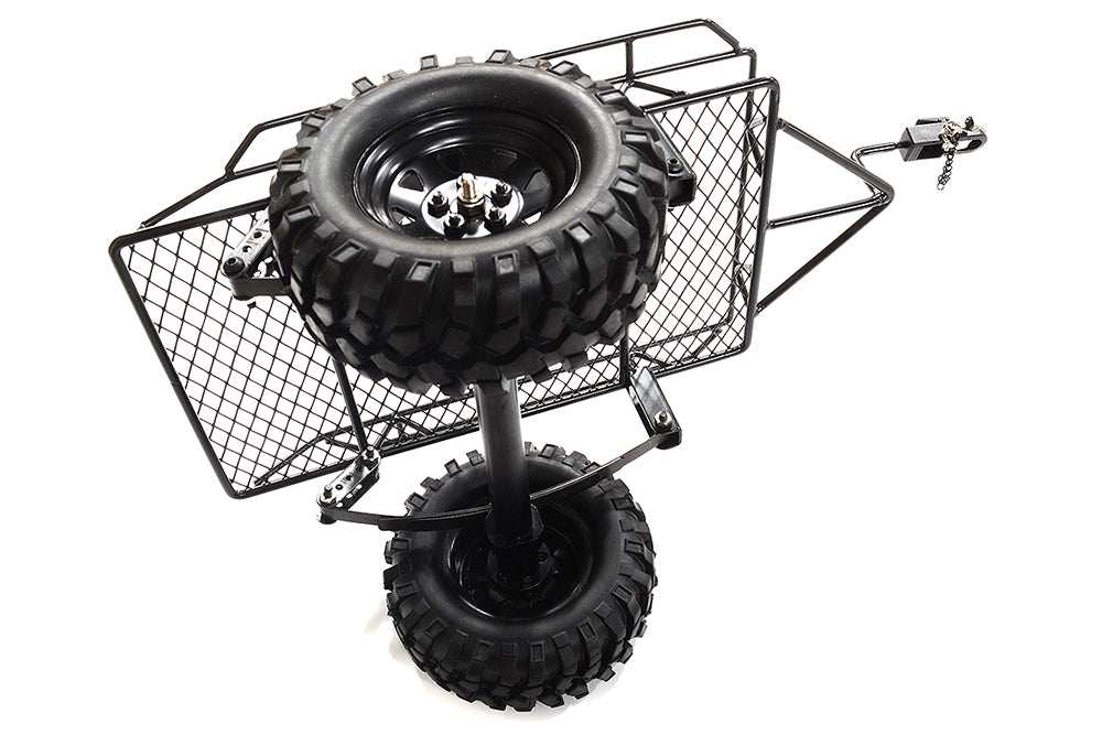 Realistic Leaf Spring 1/10 Size Low Side Trailer 305x210x140mm for Scale Crawler
