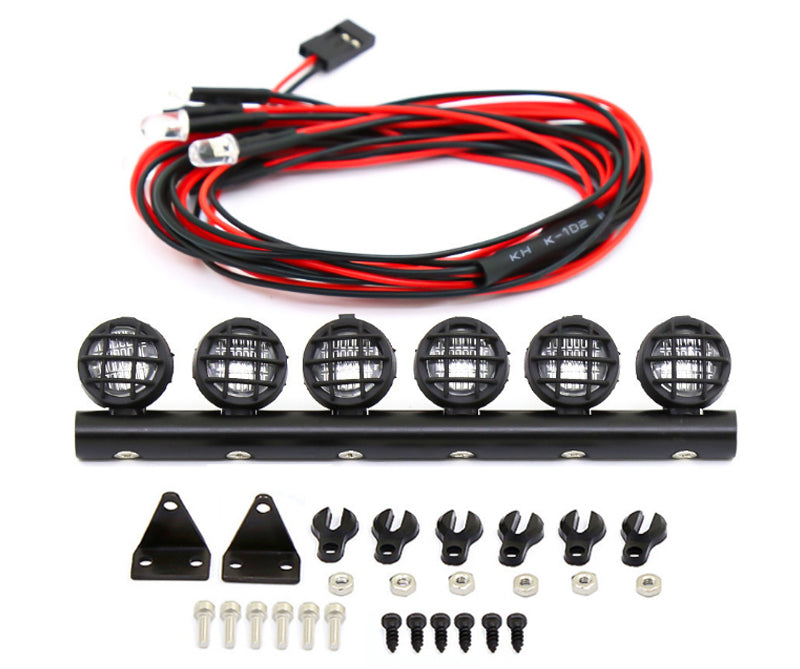 Realistic Roof Top Spot LED (6) Light Set for 1/16, 1/18 & WPL L=112mm