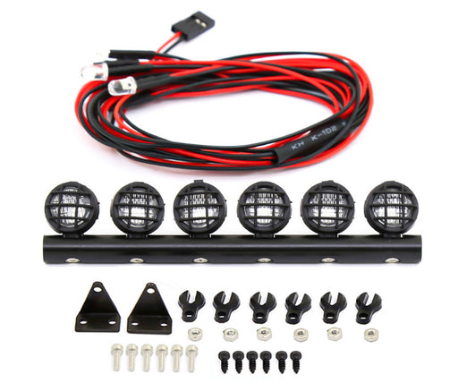 Realistic Roof Top Spot LED (6) Light Set for 1/16, 1/18 & WPL L=112mm