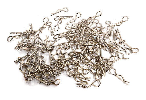 Bent-Up Body Clips (100) for 1/16 Scale RC (LxW=18x5.5mm)