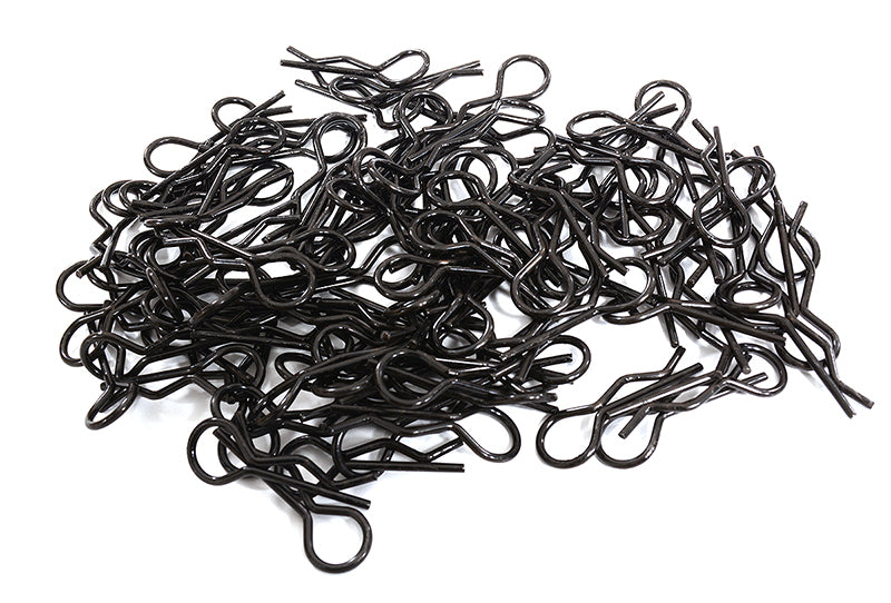 Bent-Up Body Clips (100) for 1/10 Scale RC (LxW=24x8.5mm)
