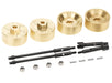 Brass 19g Each Wheel Spacers 11mm Thick w/ Extended Axles for Axial 1/24 SCX24