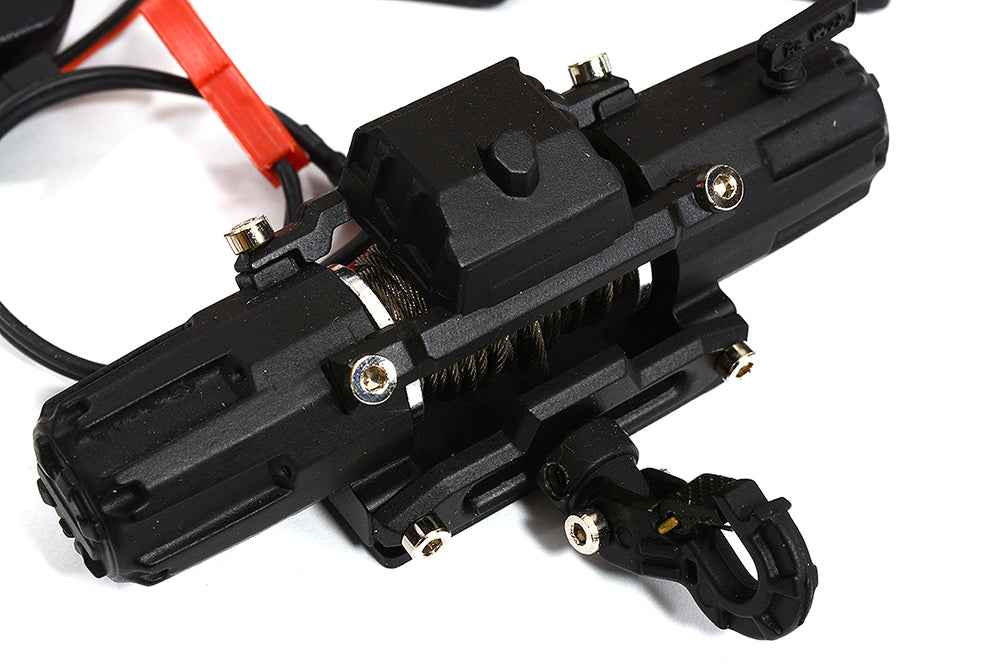 Realistic Heavy-Duty Twin Motor Winch w/ Remote Control for 1/10 Scale Crawler