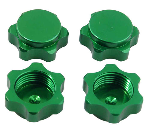 Billet Machined Aluminum 17mm Hex Hub Covers for 1/8 Buggy and Monster Truck