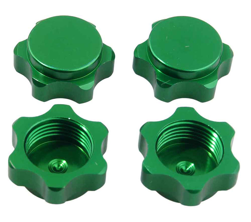 Billet Machined Aluminum 17mm Hex Hub Covers for 1/8 Buggy and Monster Truck