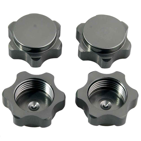 Billet Machined Aluminum 17mm Hex Hub Covers for 1/8 Buggy and Monster Truck