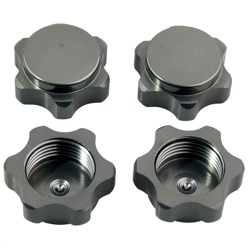 Billet Machined Aluminum 17mm Hex Hub Covers for 1/8 Buggy and Monster Truck