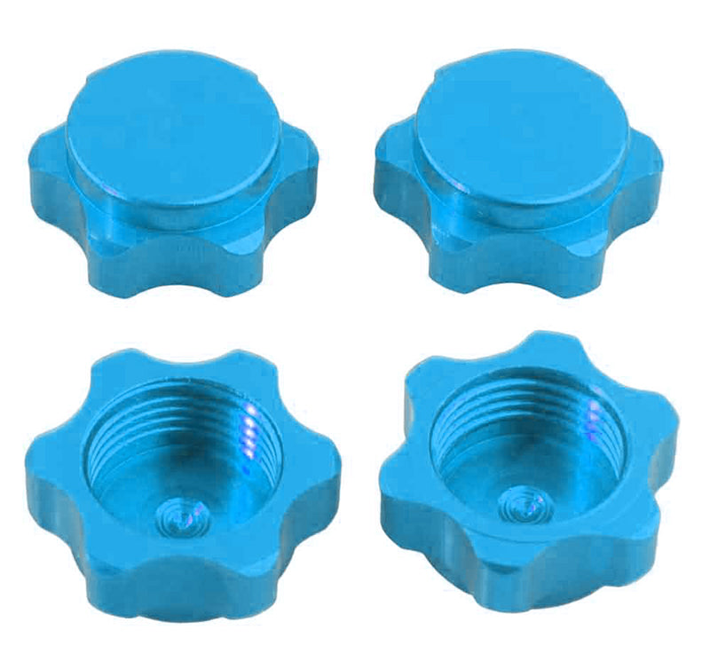Billet Machined Aluminum 17mm Hex Hub Covers for 1/8 Buggy and Monster Truck