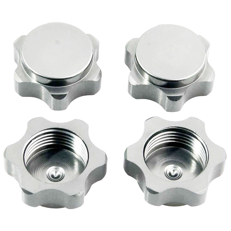Billet Machined Aluminum 17mm Hex Hub Covers for 1/8 Buggy and Monster Truck