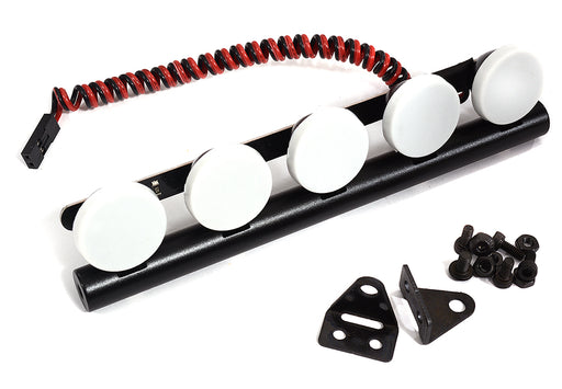 Realistic Roof Top Spot LED (5) Light Set 125mm Width for 1/10 Scale RC