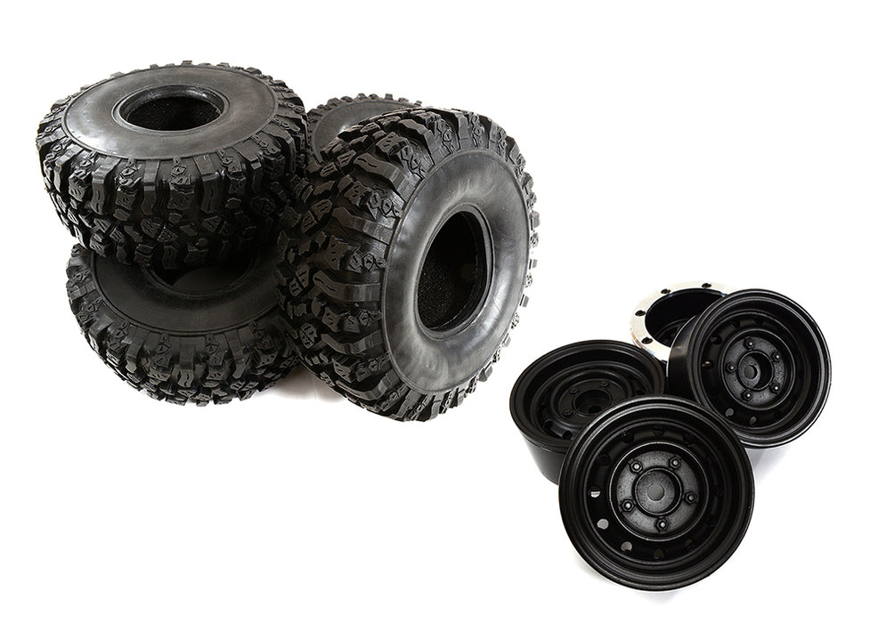 Realistic 1.9 Wheel & Tire (4) for Scale Crawler (O.D.=122mm)