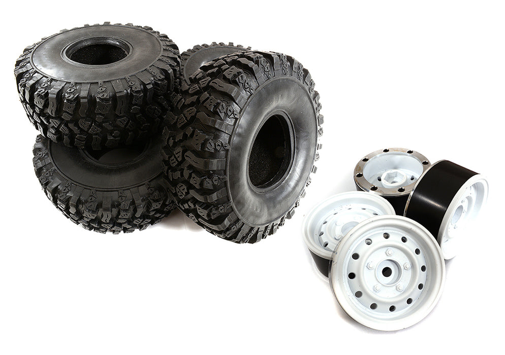 Realistic 1.9 Wheel & Tire (4) for Scale Crawler (O.D.=122mm)