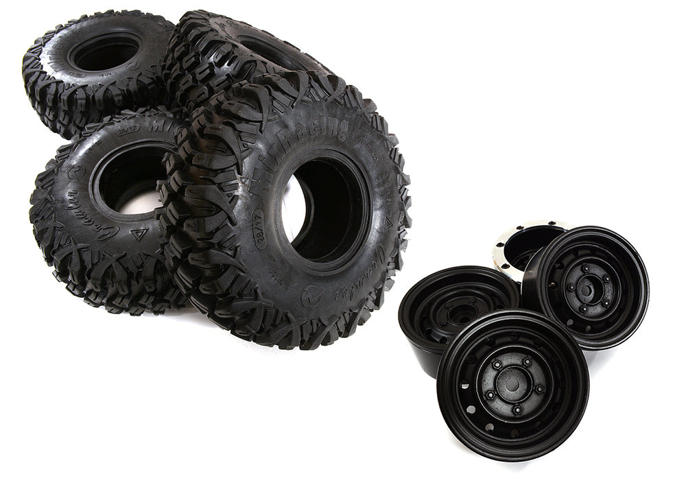 Realistic 1.9 Wheel & Tire (4) for Scale Crawler (O.D.=122mm)