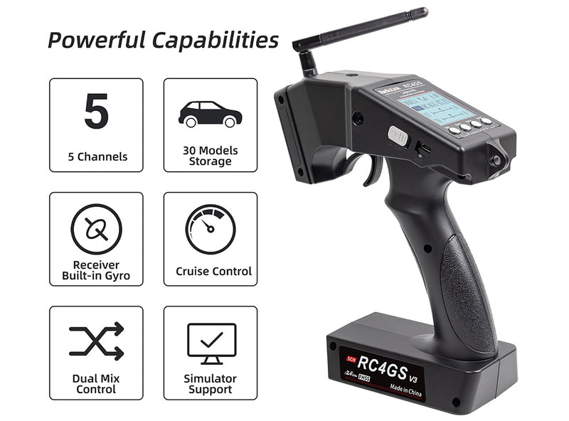 Radiolink RC4GSv2 2.4G 4CH Car Controller Transmitter+R6FGv3 Gyro Receiver