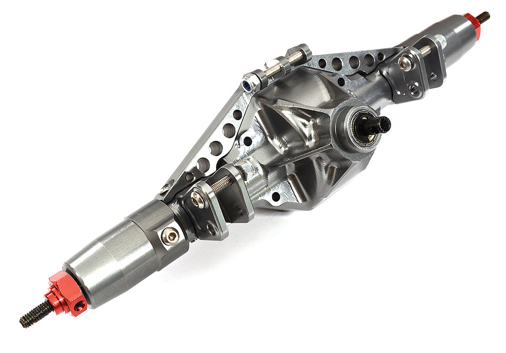 Billet Machined T12 Rear Axle for Axial 1/10 SCX-10 Dingo Honcho Jeep - Gunmetal