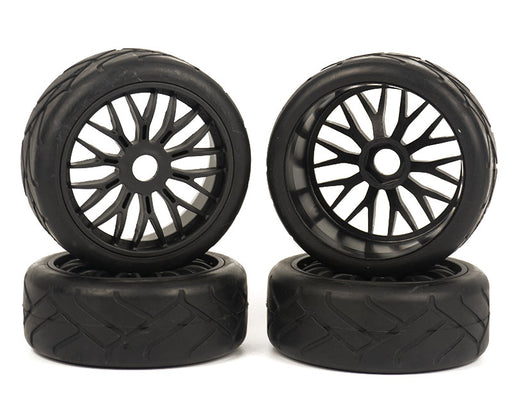 Rubber Tires, Wheels & Inserts TK05 Style w/ 17mm Hex for 1/8 Buggy Size 4pcs.