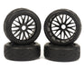 Rubber Tires, Wheels & Inserts TK05 Style w/ 17mm Hex for 1/8 Buggy Size 4pcs.