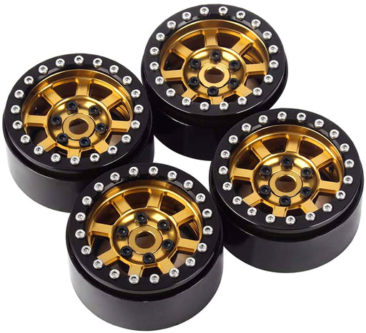 1.9 Size Billet Machined Alloy Wheel (4) for 1/10 Scale Off-Road Crawler