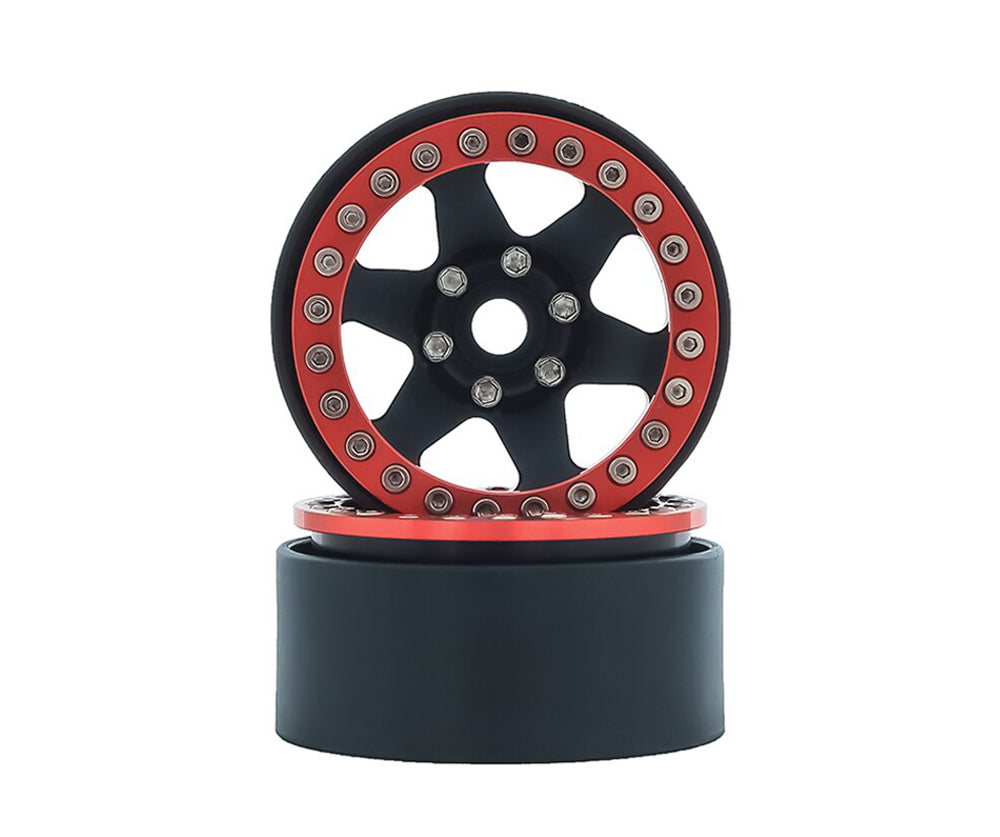 1.9 Size Billet Machined Alloy Wheel (2) for 1/10 Scale Off-Road Crawler