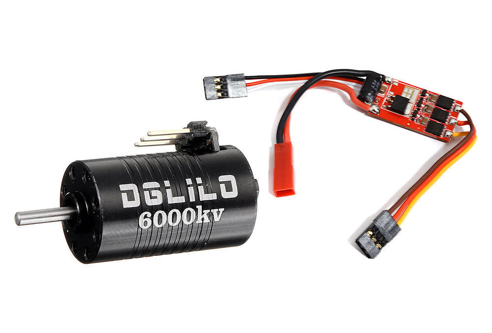 1625 Brushless 6000 kV Sensorless Motor w/ 15A ESC for Mini 1/28 Size