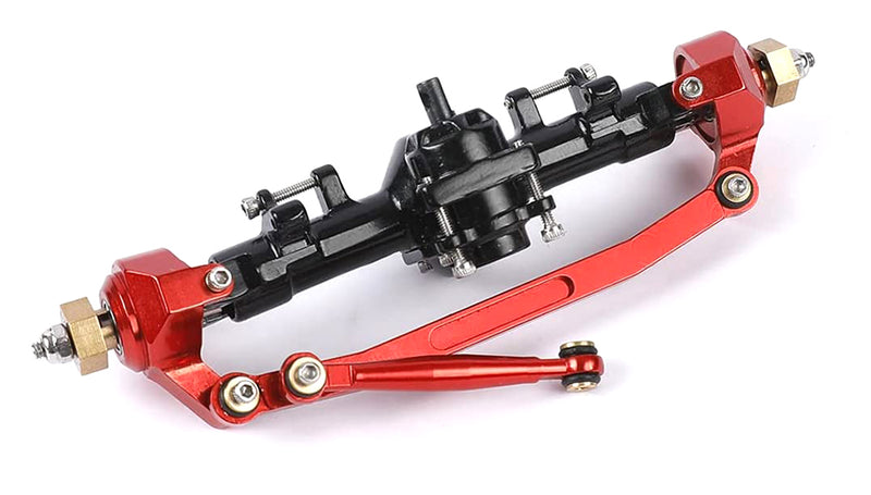 Billet Machined Alloy Complete Front Axle for Axial 1/24 SCX24 Rock Crawler