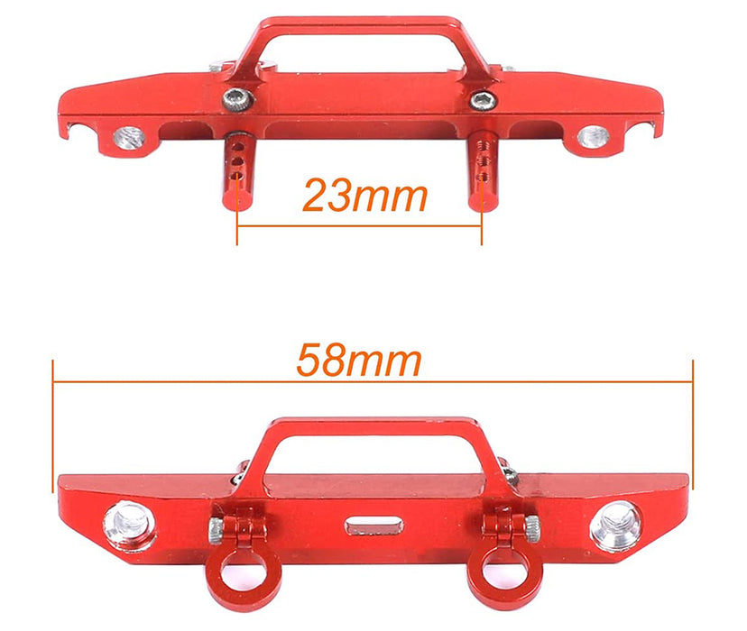 Billet Machined Front Bumper for Axial 1/24 SCX24 Rock Crawler