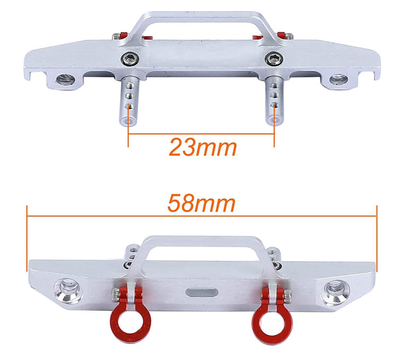 Billet Machined Front Bumper for Axial 1/24 SCX24 Rock Crawler