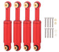 Billet Machined Alloy Shocks (4) for Axial 1/24 SCX24 Rock Crawler