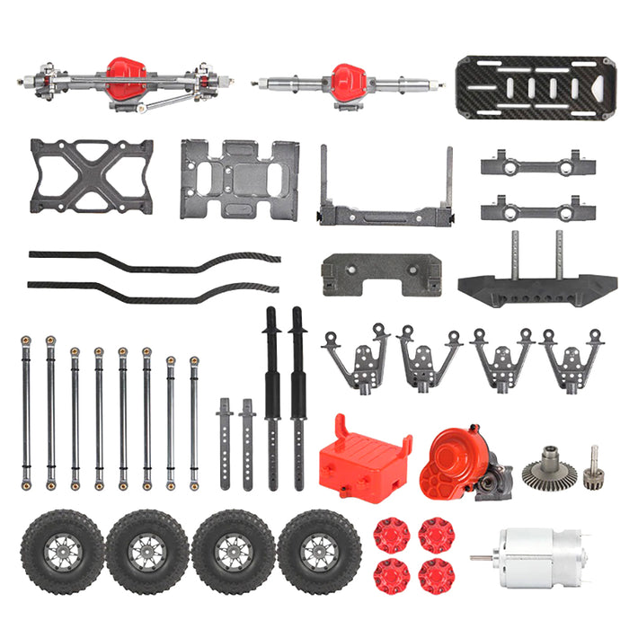 Billet Machined 1/10 Scale 4WD Off-Road Trail Roller RC Crawler Kit