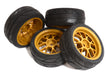 7Y Spoke Complete Wheel & Tire Set (4) for 1/10 Touring Car