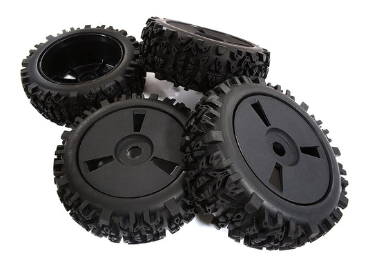 Tires, Wheels & Inserts TK21 Style w/ 17mm Hex for 1/8 Size 4pcs OD=122mm