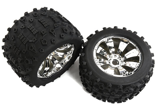 Tires, Wheels & Inserts TK50 w/17mm Hex for 1/8 Monster Truck Size 2pcs OD=155mm