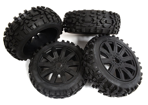 Tires, Wheels & Inserts TK63 Style w/ 17mm Hex for 1/8 Buggy Size 4pcs OD=120mm