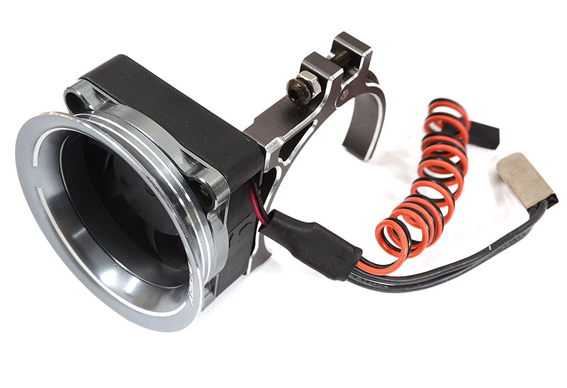 Thermo Controlled 40x40mm Fan w/ Intake Ram Funnel for 40-42mm Motor, 1/8 & 1/10