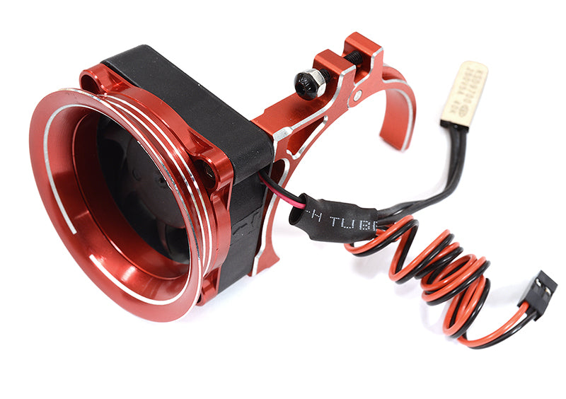 Thermo Controlled 40x40mm Fan w/ Intake Ram Funnel for 40-42mm Motor, 1/8 & 1/10