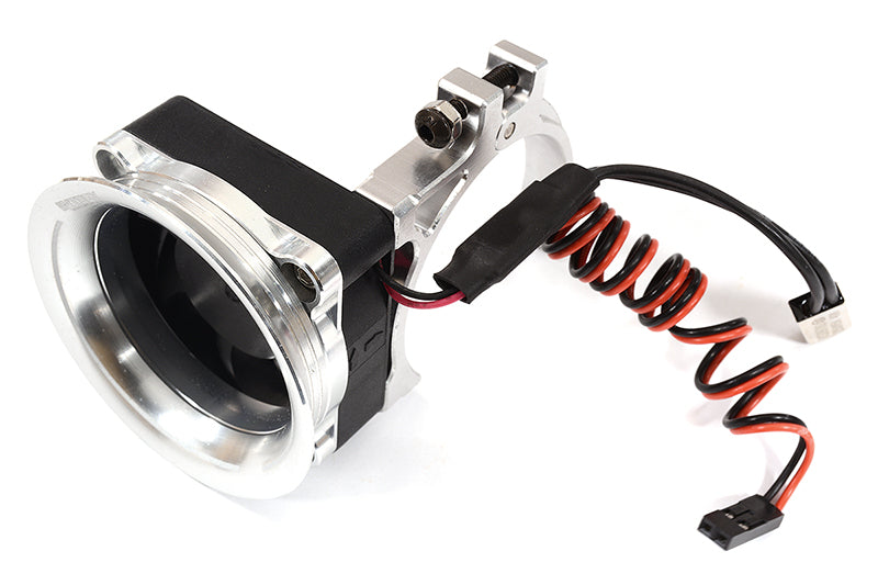Thermo Controlled 40x40mm Fan w/ Intake Ram Funnel for 40-42mm Motor, 1/8 & 1/10