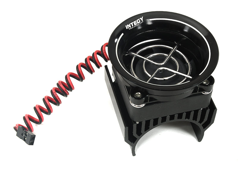 36mm Motor Heatsink + 40x40mm Fan w/ Intake Ram Funnel for Most 1/10 RC Crawler