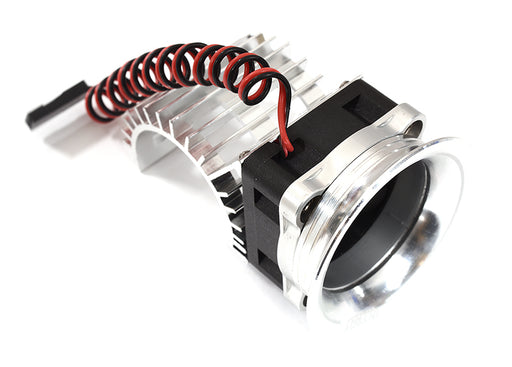 28mm Motor Heatsink + 25x25mm Cooling Fan w/Intake Ram Funnel for 380 & 390 Size