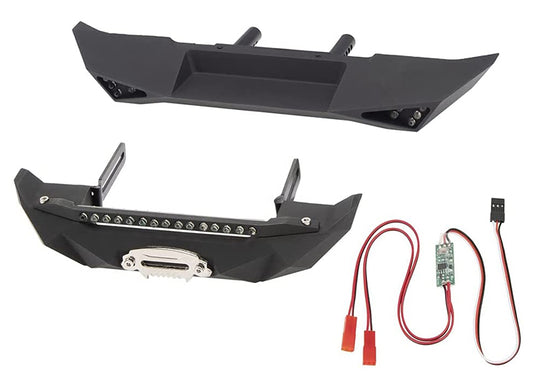 Alloy F&R Bumper w/ LED & 3rd Ch. Controller for SCX10 Trail Crawler